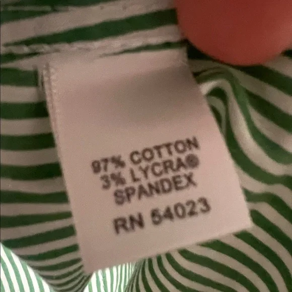 Banana Republic Green Striped Sleeveless Button Down Shirt - Picture 7 of 9